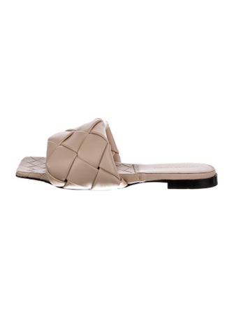 Bottega Veneta Intrecciato Weave Leather Slides