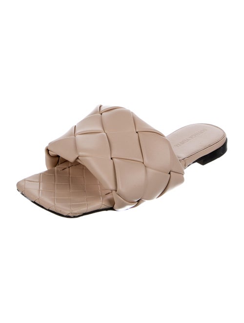 Bottega Veneta Intrecciato Weave Leather Slides