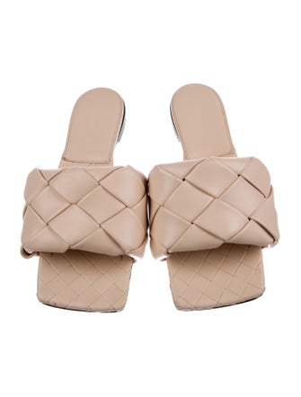 Bottega Veneta Intrecciato Weave Leather Slides