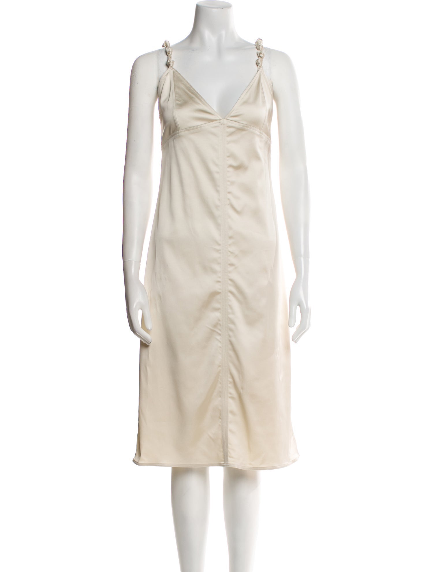 Bottega Veneta V-Neck Midi Length Dress