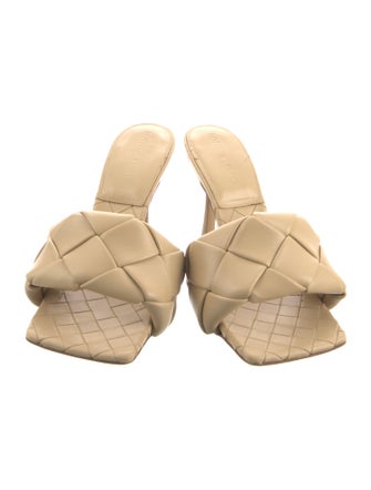 Bottega Veneta Intrecciato Weave Leather Slides