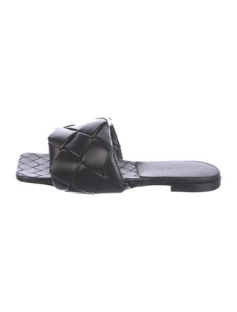 Bottega Veneta Intrecciato Weave Leather Slides
