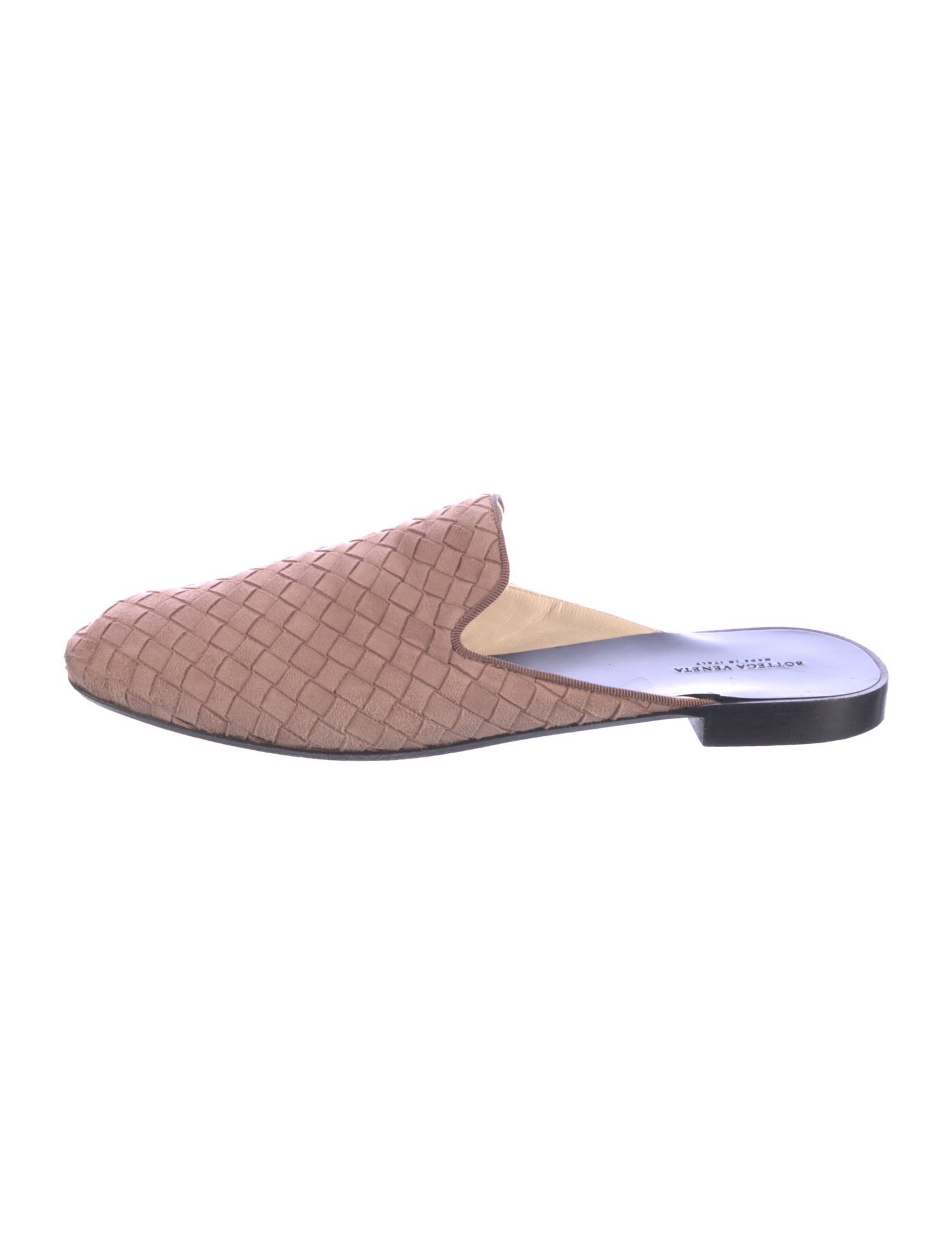 Bottega Veneta Intrecciato Weave Suede Mules