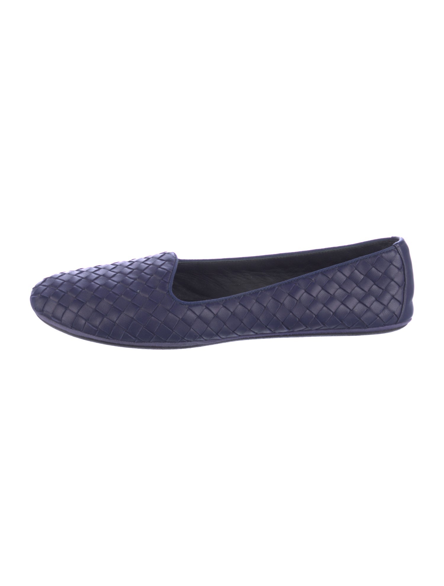 Bottega Veneta Intrecciato Weave Leather Flats
