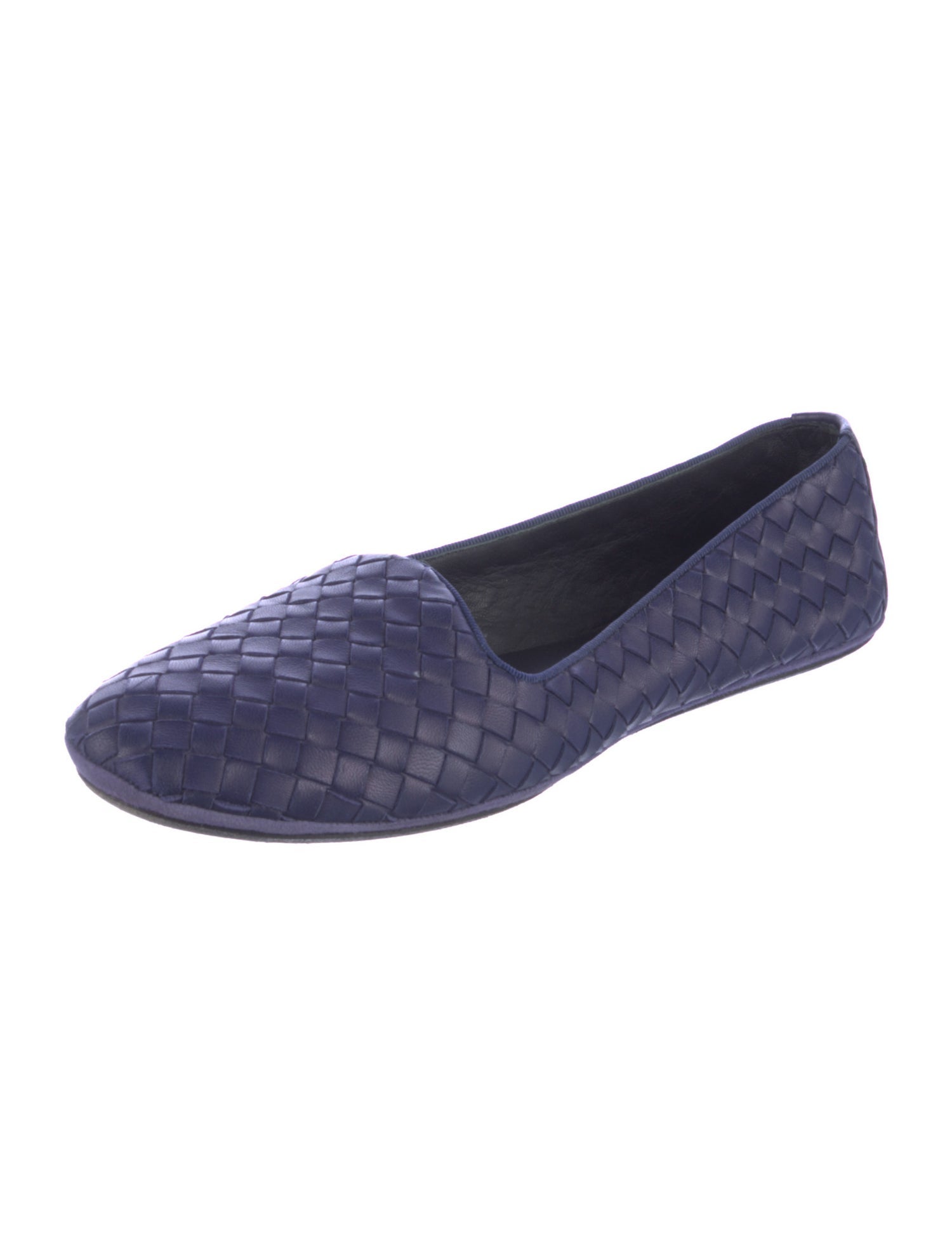 Bottega Veneta Intrecciato Weave Leather Flats