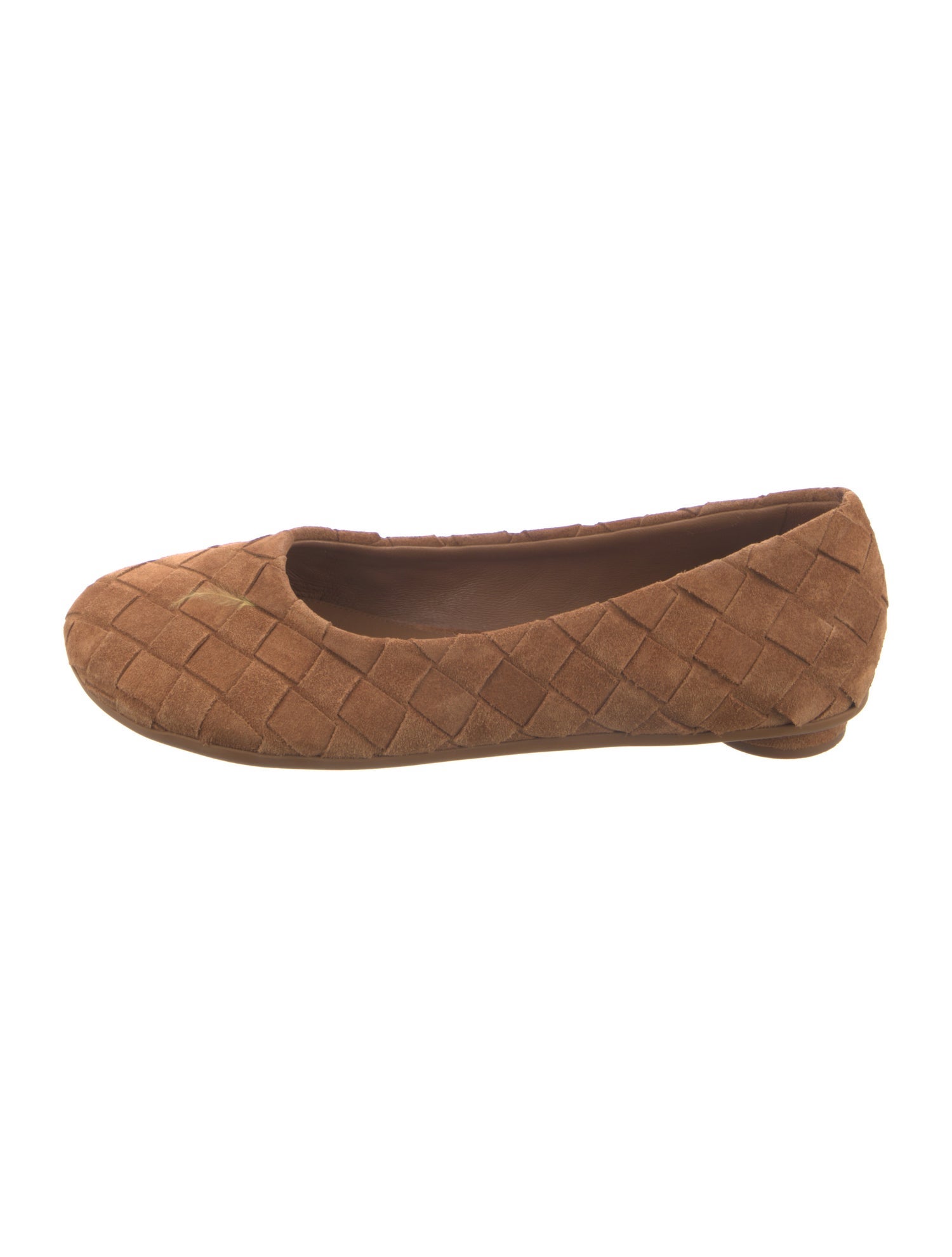 Bottega Veneta Intrecciato Weave Suede Flats