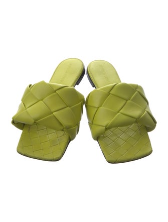 Bottega Veneta Intrecciato Weave Leather Slides