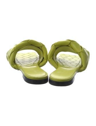 Bottega Veneta Intrecciato Weave Leather Slides