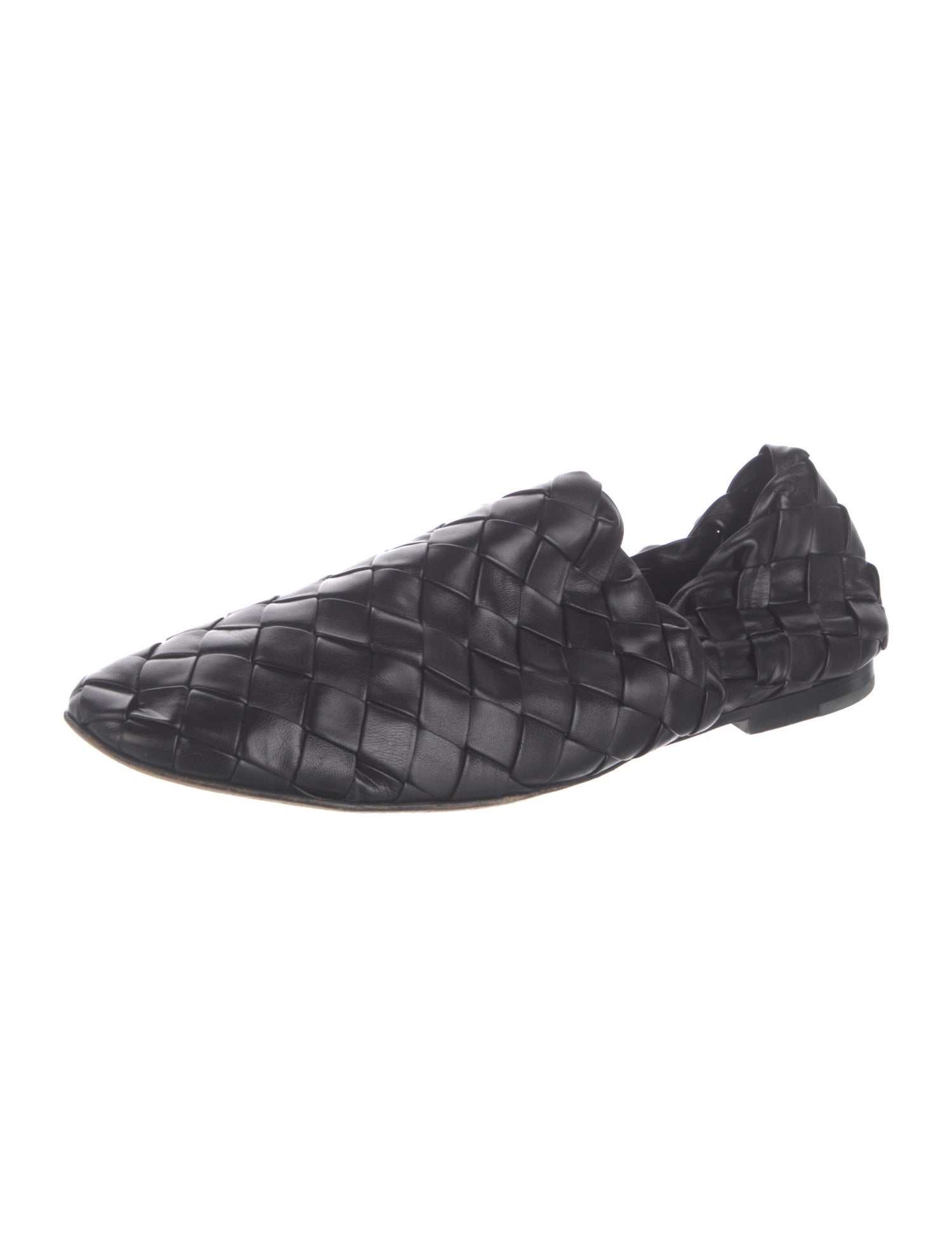 Bottega Veneta Intrecciato Weave Leather Loafers
