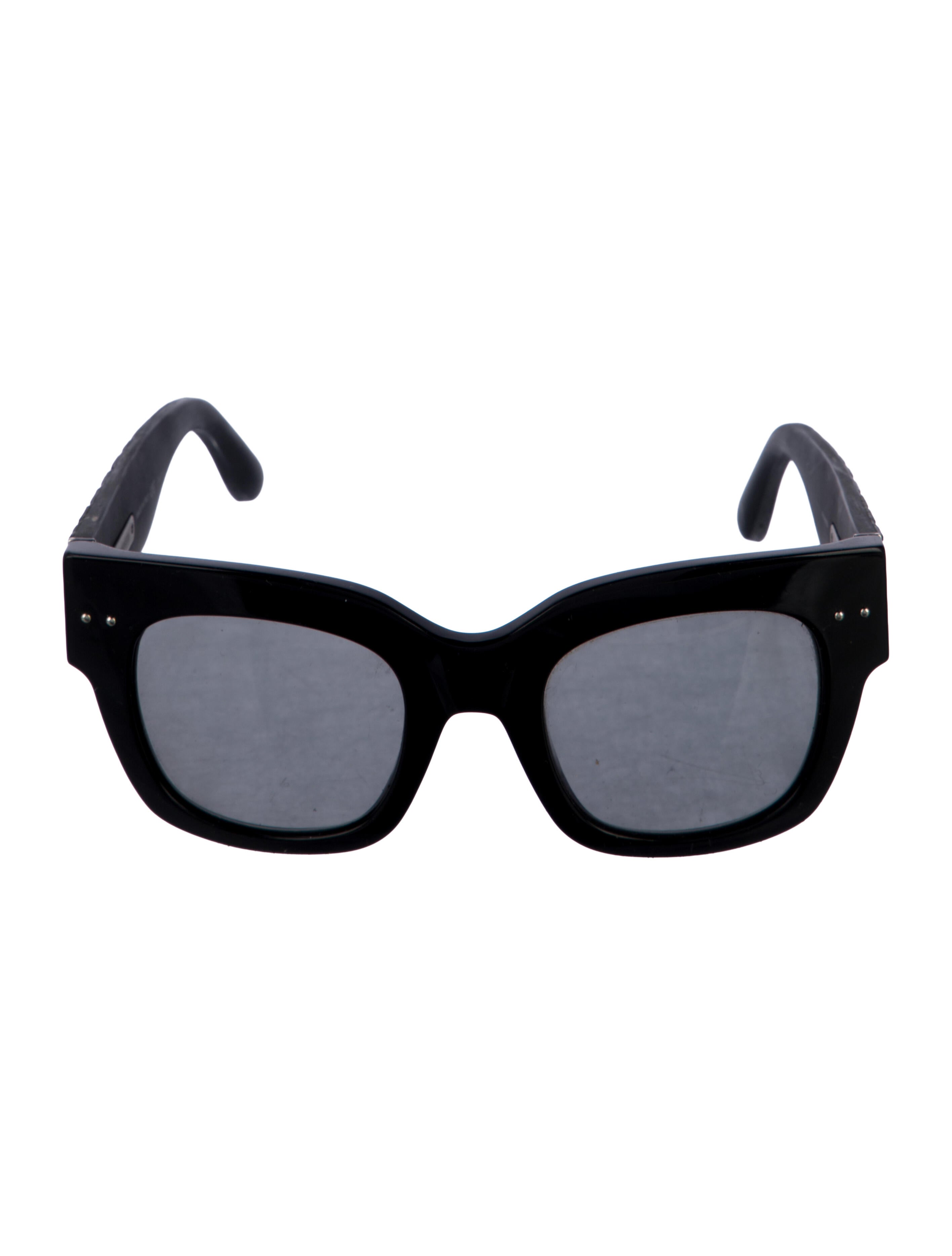 Bottega Veneta Intrecciato Weave Wayfarer Sunglasses