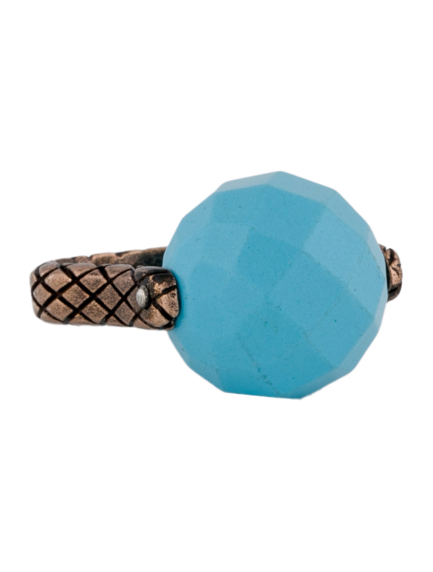 Bottega Veneta Resin Interecciato Ball Cocktail Ring
