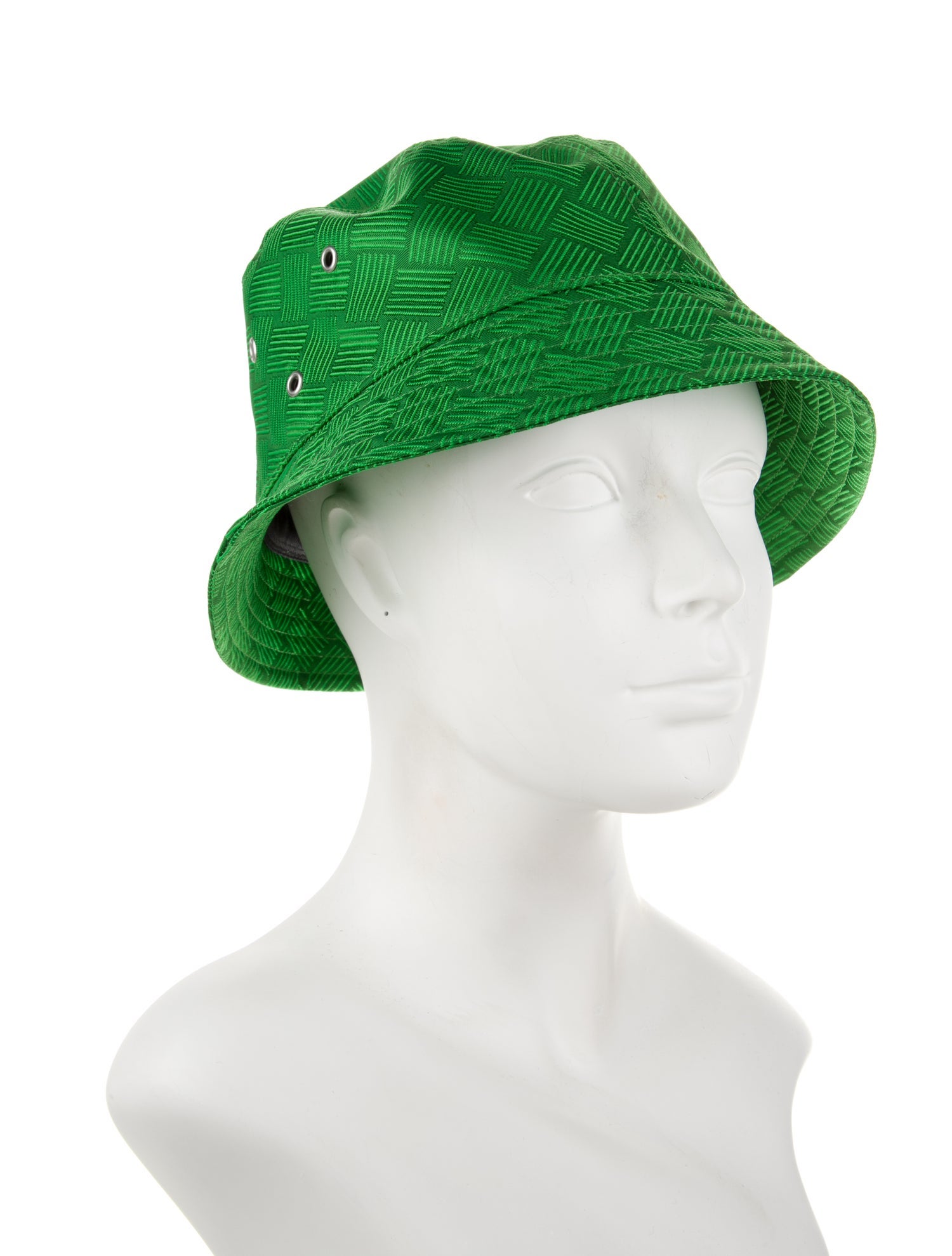 Bottega Veneta Jacquard Nylon Green Bucket Hat