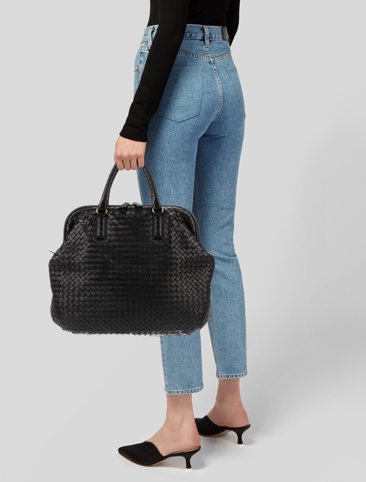 Bottega Veneta Intrecciato Intrecciato Top Handle Bag Large Vintage