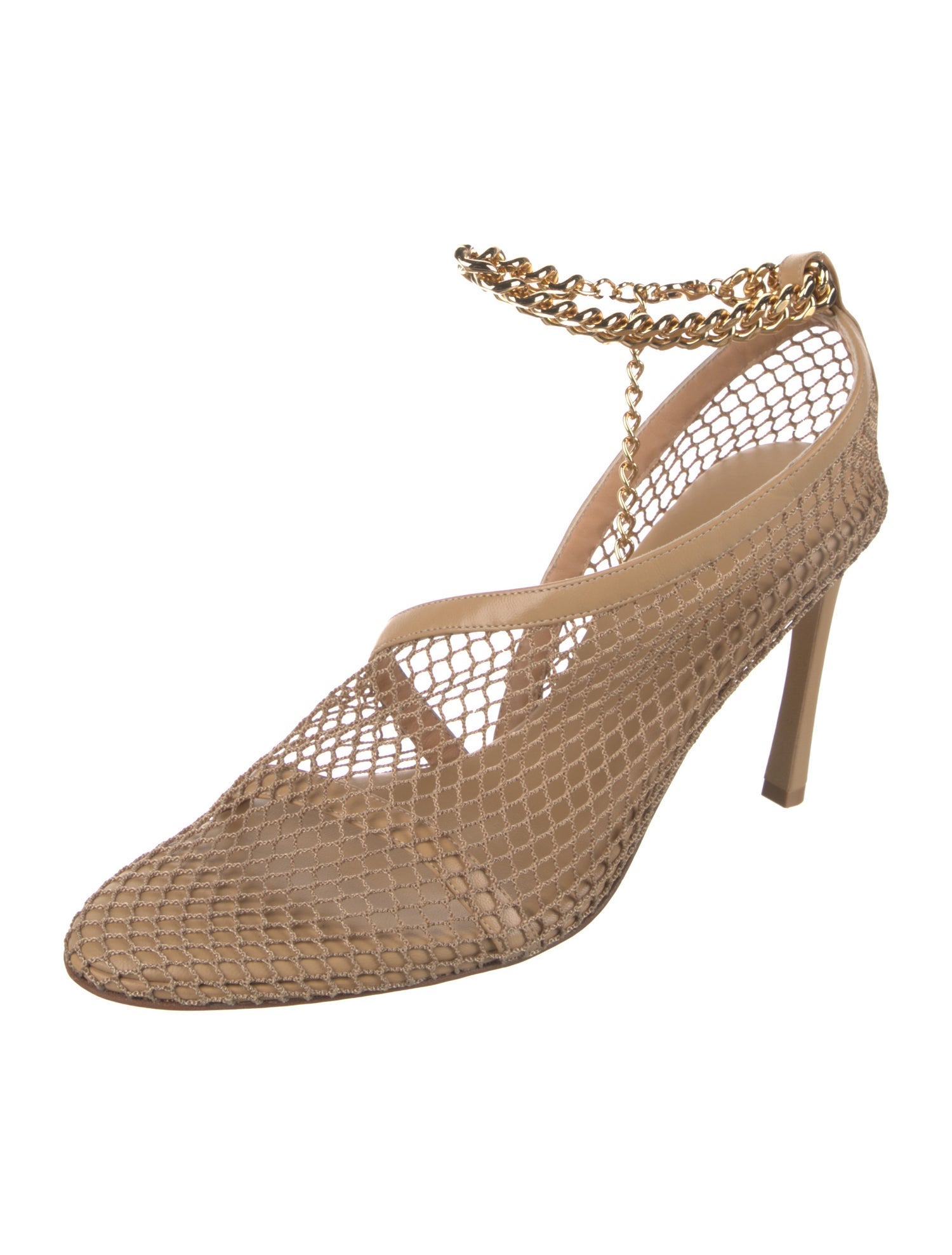 Bottega Veneta Mesh Chain-Link Accents Pumps