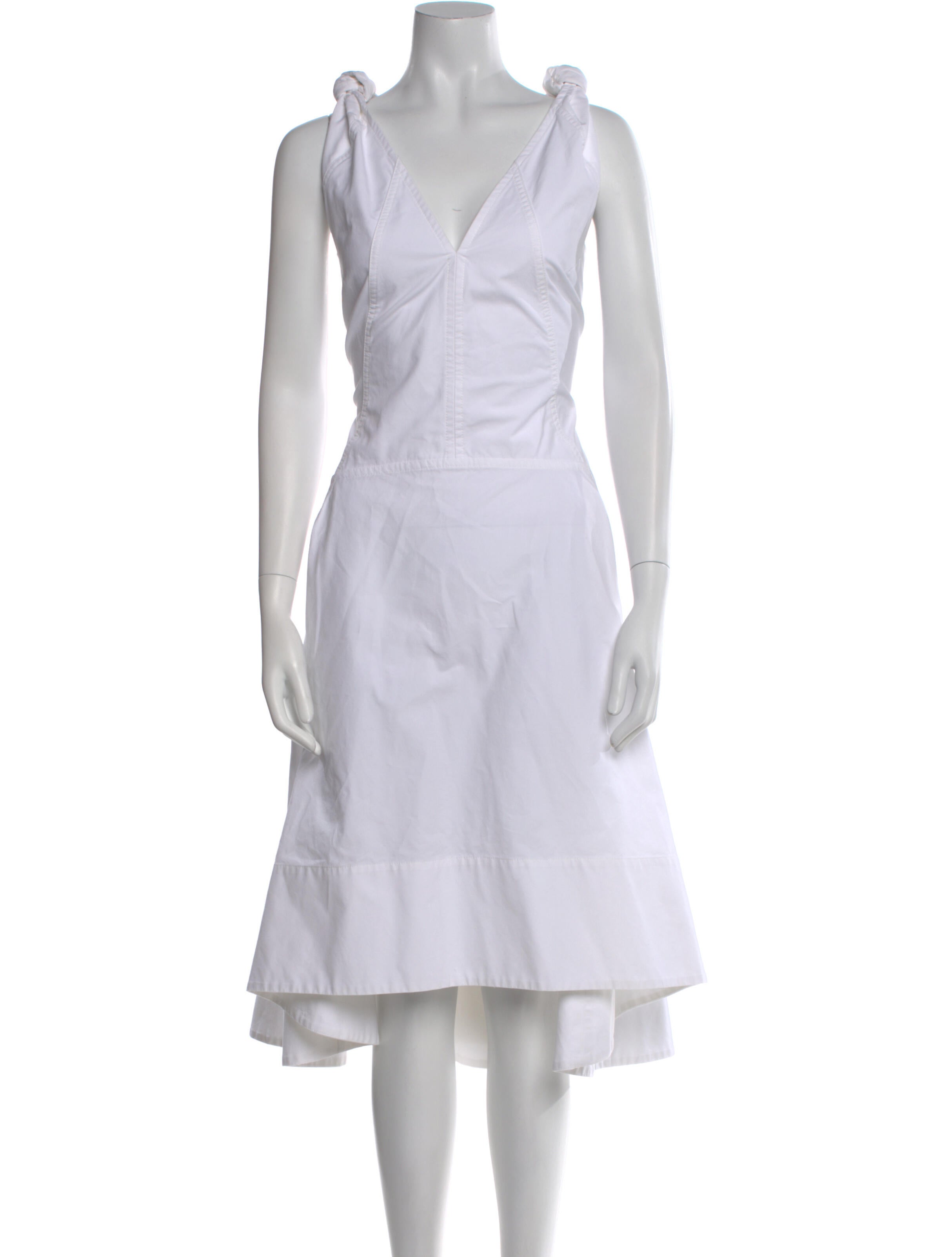 Bottega Veneta V-Neck Midi Length Dress