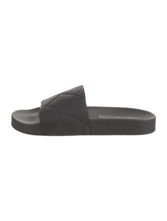 Bottega Veneta Quilted Pattern Rubber Slides