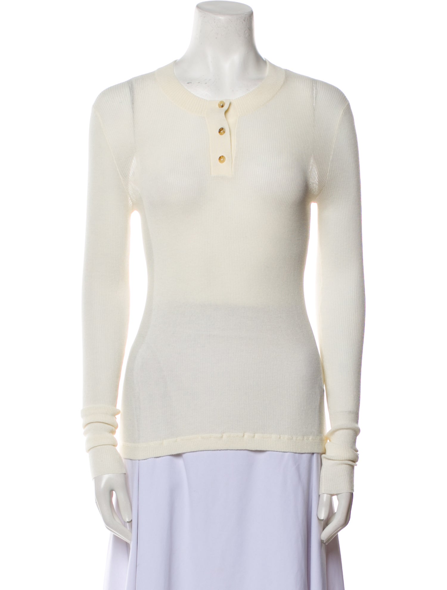 Bottega Veneta V-Neck Long Sleeve Top w/ Tags