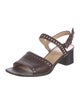 Bottega Veneta Leather Cutout Accent Slingback Sandals