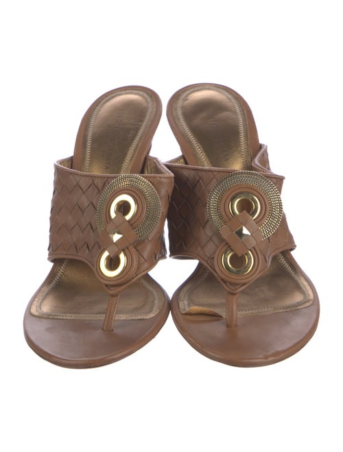 Bottega Veneta Intrecciato Weave Leather Slides