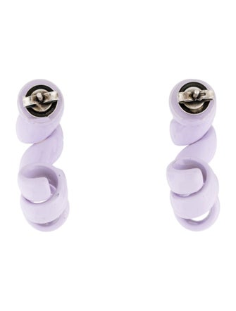 Bottega Veneta Enamel Coil Earrings
