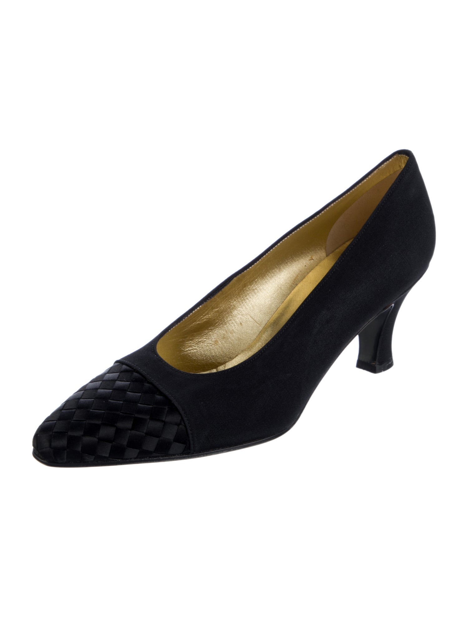 Bottega Veneta Intrecciato Weave Canvas Pumps