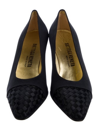 Bottega Veneta Intrecciato Weave Canvas Pumps