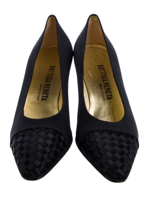 Bottega Veneta Intrecciato Weave Canvas Pumps