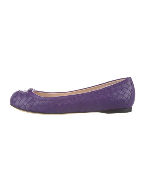 Bottega Veneta Intrecciato Weave Leather Ballet Flats