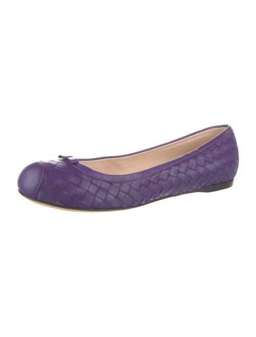 Bottega Veneta Intrecciato Weave Leather Ballet Flats