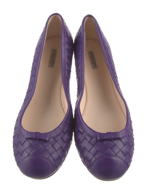 Bottega Veneta Intrecciato Weave Leather Ballet Flats