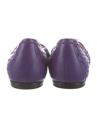 Bottega Veneta Intrecciato Weave Leather Ballet Flats