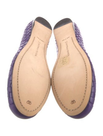 Bottega Veneta Intrecciato Weave Leather Ballet Flats
