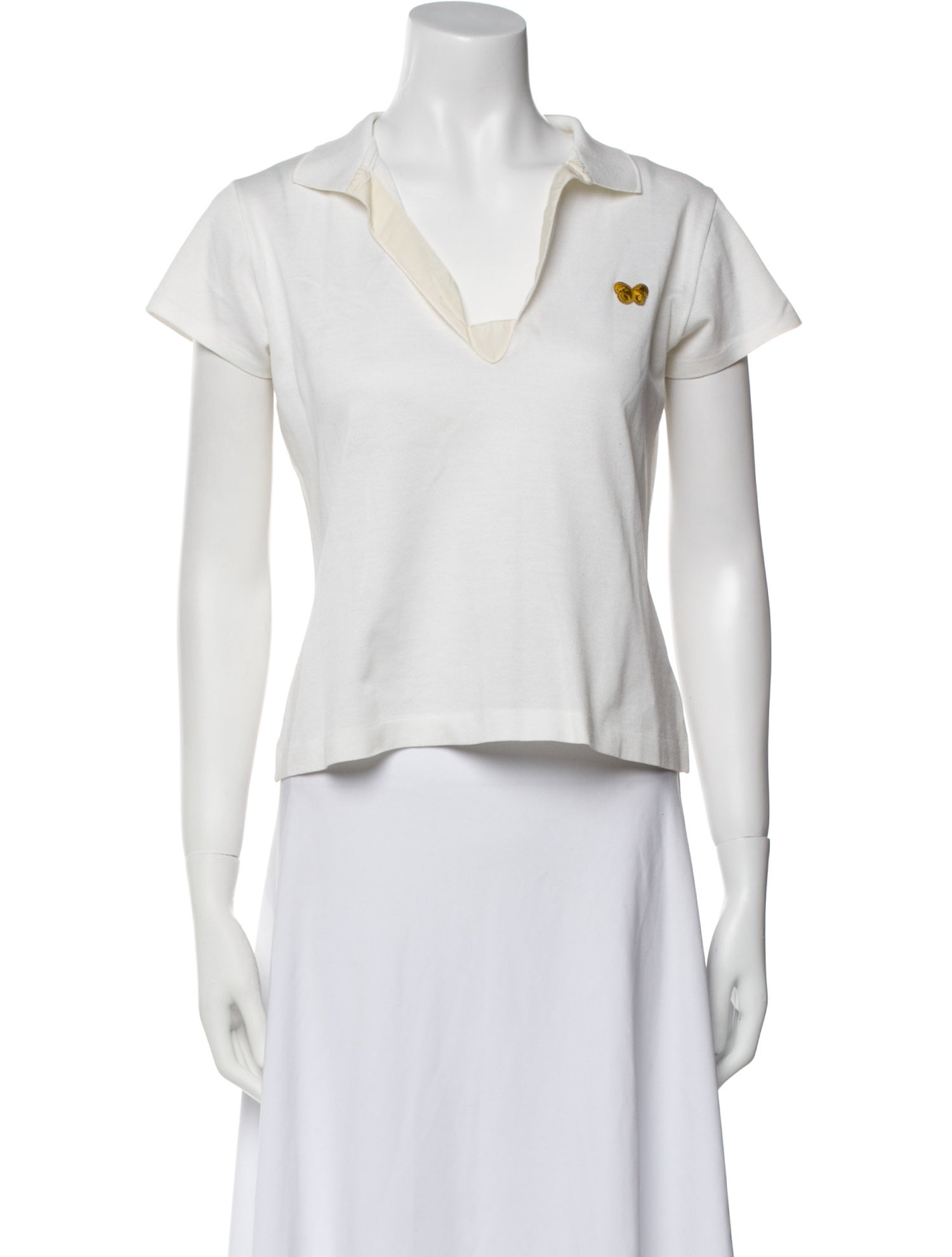 Bottega Veneta V-Neck Short Sleeve Polo