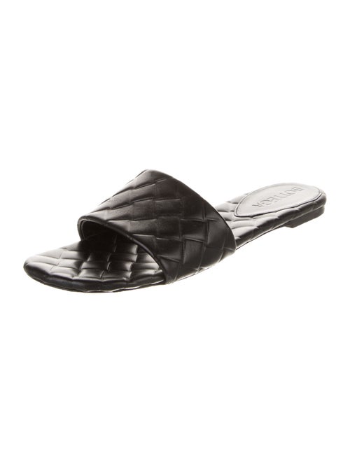 Bottega Veneta Quilted Pattern Leather Slides