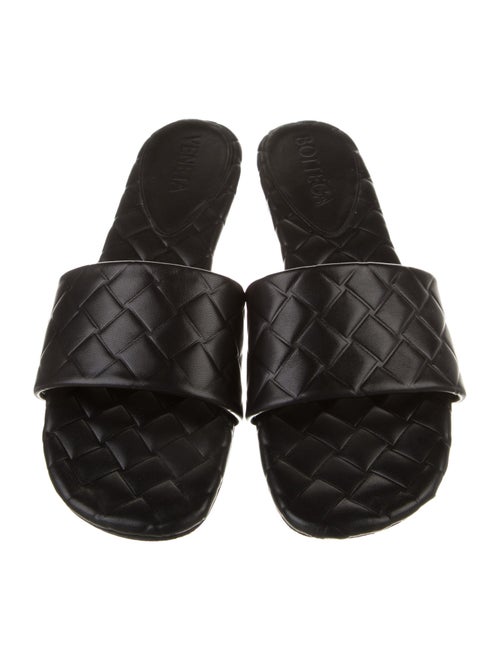 Bottega Veneta Quilted Pattern Leather Slides