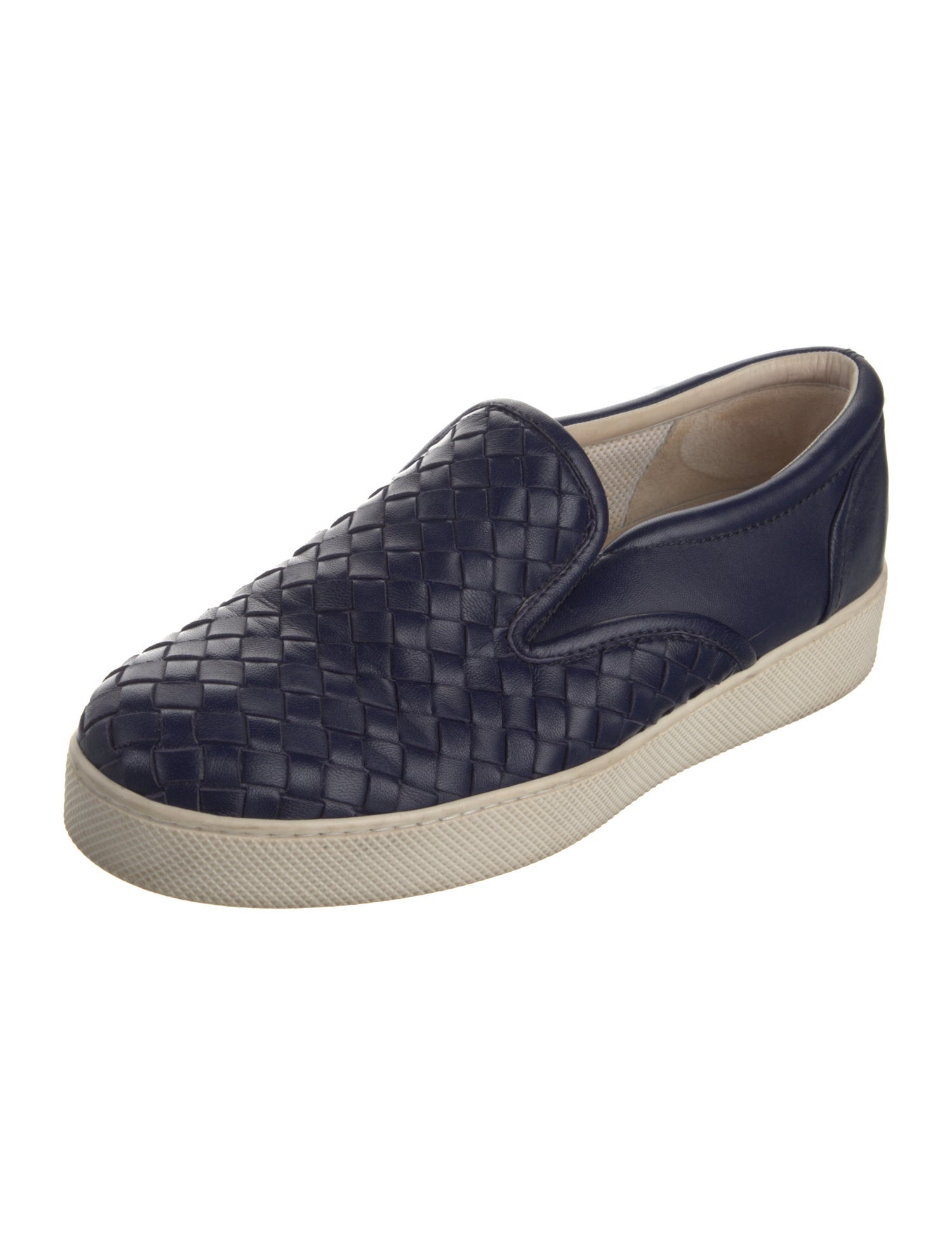 Bottega Veneta Intrecciato Weave Leather Sneakers