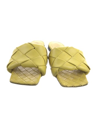 Bottega Veneta Intrecciato Weave Leather Slides