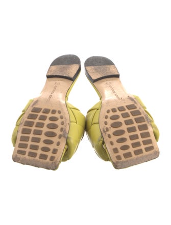 Bottega Veneta Intrecciato Weave Leather Slides