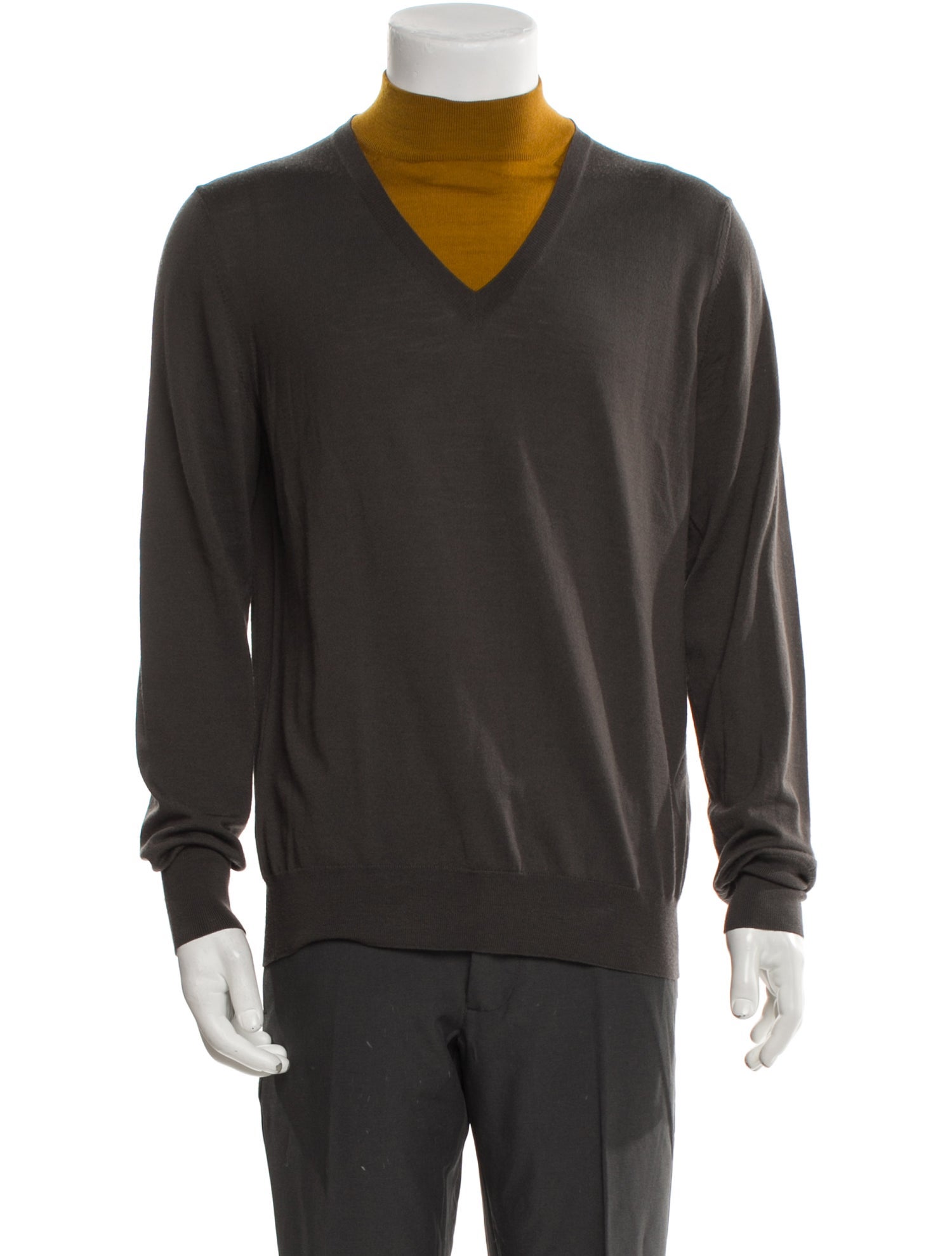 Bottega Veneta Merino Wool Colorblock Pattern Pullover