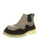Bottega Veneta Leather Colorblock Pattern Chelsea Boots