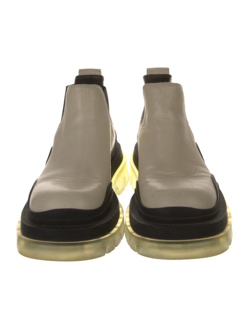 Bottega Veneta Leather Colorblock Pattern Chelsea Boots
