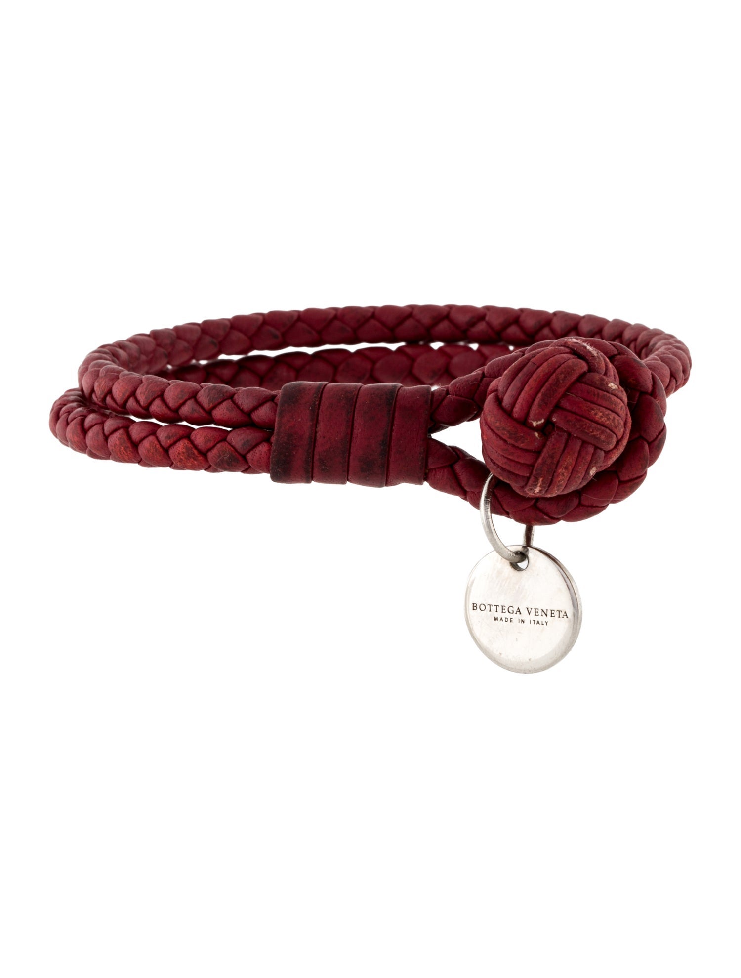 Bottega Veneta Leather Braided Wrap Bracelet