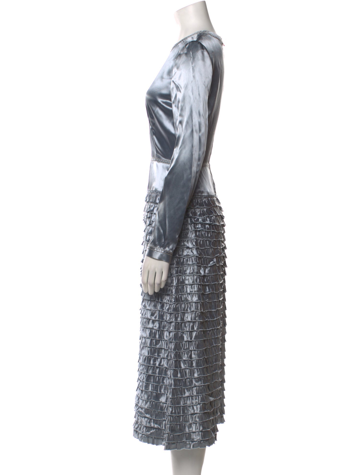 Bottega Veneta Crew Neck Long Dress