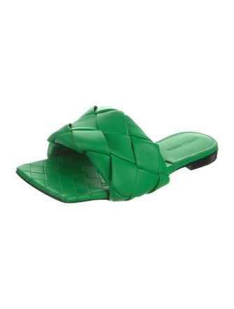 Bottega Veneta Intrecciato Weave Leather Slides