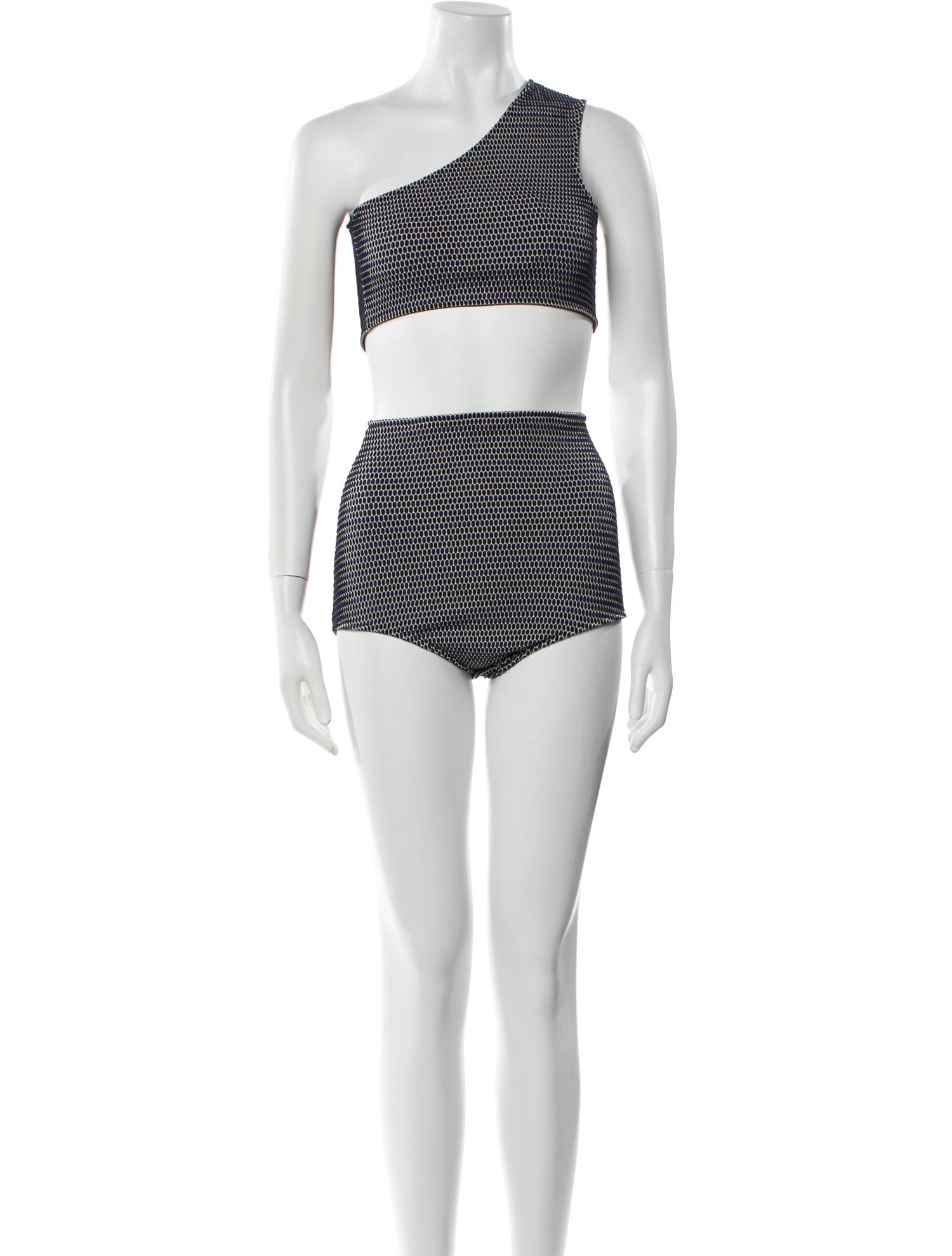 Bottega Veneta Printed Ruffle Embellishment Bikini