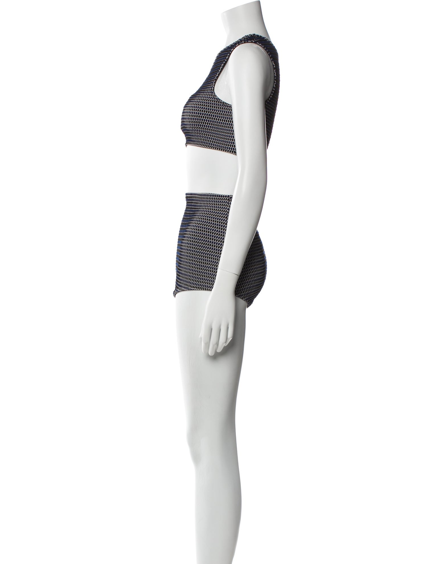 Bottega Veneta Printed Ruffle Embellishment Bikini