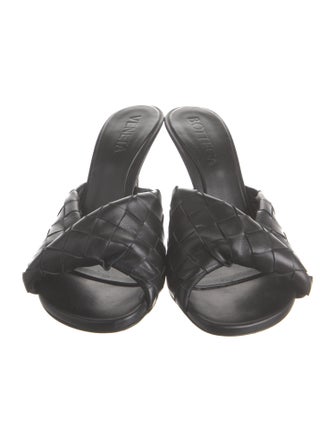 Bottega Veneta Intrecciato Weave Leather Slides