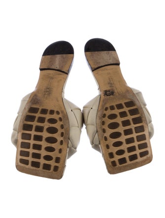 Bottega Veneta Intrecciato Weave Leather Slides
