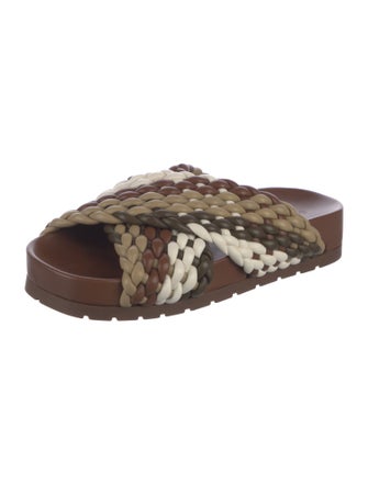 Bottega Veneta Leather Patterned Slides