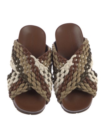 Bottega Veneta Leather Patterned Slides
